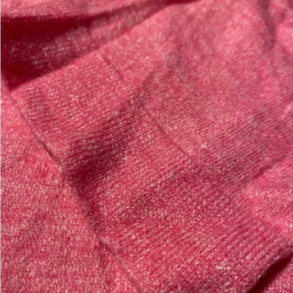 J.Crew Pink Wool Linen V-Neck Sweater Size Medium - Picture 5 of 7